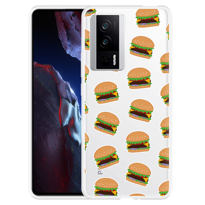 Cazy Hoesje geschikt voor Poco F5 Pro Burgers