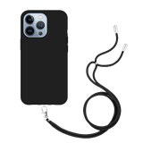 TPU Hoesje met Koord geschikt voor iPhone 14 Pro - Zwart