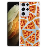 Hoesje geschikt voor Samsung Galaxy S21 Ultra - Pizza Party