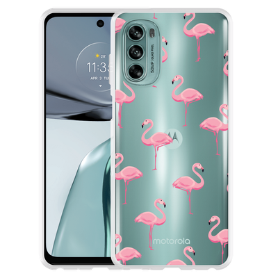 Cazy Hoesje geschikt voor Motorola Moto G62 5G - Flamingo