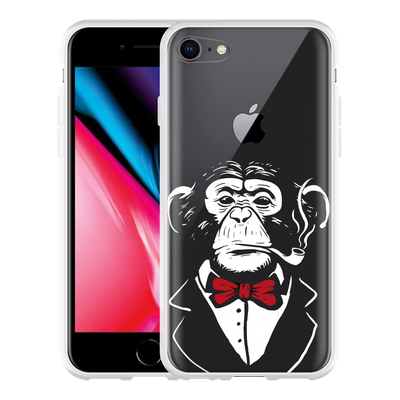 Cazy Hoesje geschikt voor iPhone 8 - Smoking Chimp