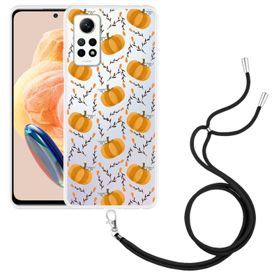 Cazy Hoesje met koord geschikt voor Xiaomi Redmi Note 12 Pro 4G Pumpkins