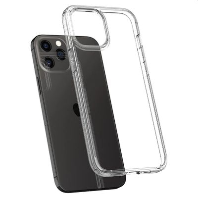 Hoesje geschikt voor iPhone 12 / iPhone 12 Pro - Spigen Ultra Hybrid Case - Transparant