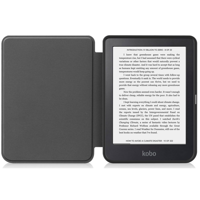 Cazy Hoes geschikt voor Kobo Clara 2E - E-reader Folio Hoes - Zwart