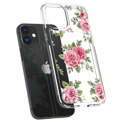 Spigen Cyrill Cecile geschikt voor Apple iPhone 12 Mini Hoesje - Pink Floral