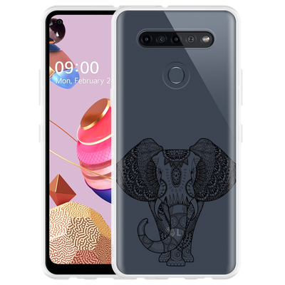 Cazy Hoesje geschikt voor LG K51S - Mandala Elephant