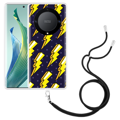 Cazy Hoesje met koord geschikt voor Honor Magic5 Lite Pop Art Lightning