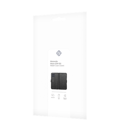 Cazy Hoesje geschikt voor Motorola Moto G54 5G - Bookcase Classic met Pasjeshouder - Zwart