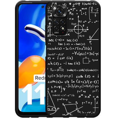 Cazy Hoesje Zwart geschikt voor Xiaomi Redmi Note 11/11S - Wiskunde