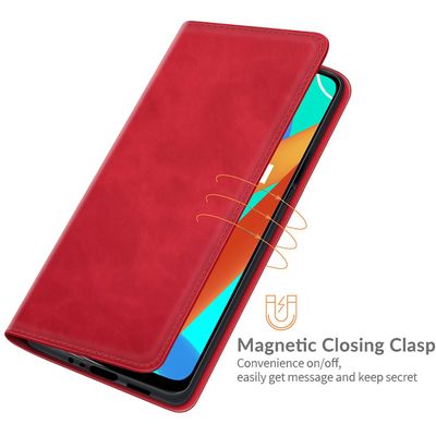 Cazy Wallet Magnetic Hoesje geschikt voor Realme 8 5G - Rood