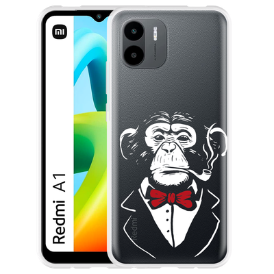 Cazy Hoesje geschikt voor Xiaomi Redmi A1 / Redmi A2 Smoking Chimp