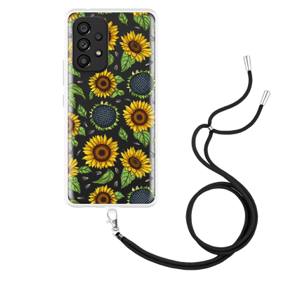 Cazy Hoesje met Koord geschikt voor Samsung Galaxy A53 - Sunflowers