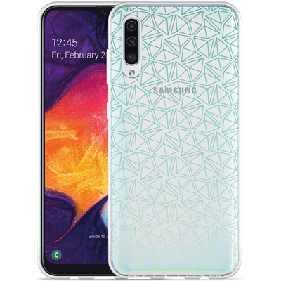 Cazy Hoesje geschikt voor Samsung Galaxy A50 - Triangles