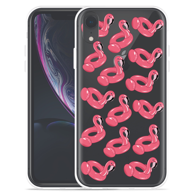 Cazy Hoesje geschikt voor iPhone Xr - Inflatable Flamingos