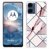 Hoesje geschikt voor Motorola Moto G04/G04s/G24/G24 Power Roze Marmer