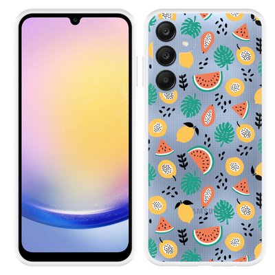 Cazy Hoesje geschikt voor Samsung Galaxy A25 Tropical Fruit