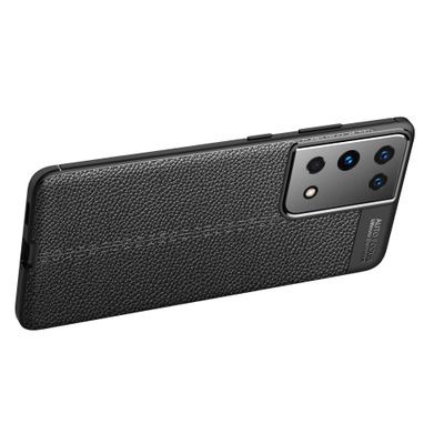 Cazy TPU Hoesje Soft Design geschikt voor Samsung Galaxy S21 Ultra - Zwart