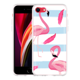 Hoesje geschikt voor iPhone SE 2020 - Flamingo Feathers