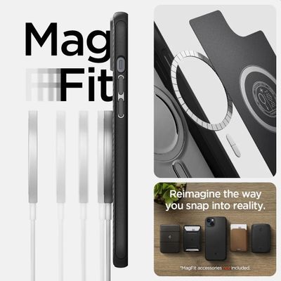 Spigen Hoesje geschikt voor iPhone 14 Plus - Mag Armor MagFit - Zwart
