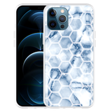 Cazy Hoesje geschikt voor iPhone 12 Pro Max - Blue Marble Hexagon