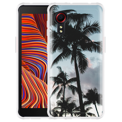 Cazy Hoesje geschikt voor Samsung Galaxy Xcover 5 - Palmtrees