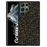 Hoesje Zwart geschikt voor Samsung Galaxy S22 Ultra - Happy Dots