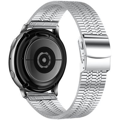 Cazy Huawei Watch GT 2 46mm Bandje - Stalen Watchband - 22mm - Zilver