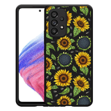 Hoesje Zwart geschikt voor Samsung Galaxy A53 - Sunflowers