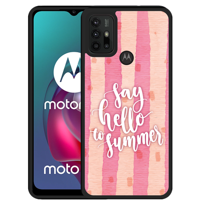 Cazy Hardcase hoesje geschikt voor Motorola Moto G10 - Say Hello to Summer