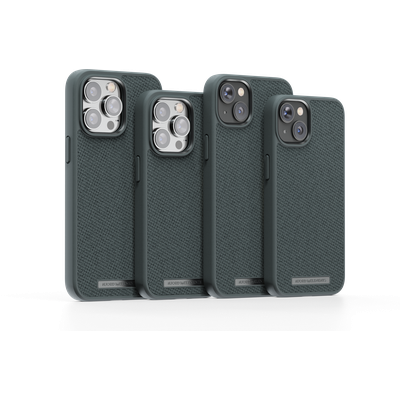 Njord Collections Fabric Tonal Hoesje geschikt voor iPhone 14 Pro Max - Dark Grey