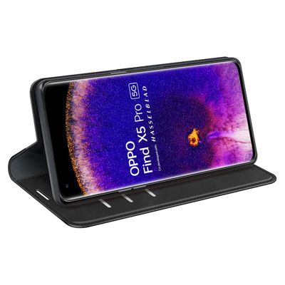 Cazy Wallet Magnetic Hoesje geschikt voor Oppo Find X5 Pro - Zwart