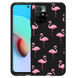 Hoesje Zwart geschikt voor Xiaomi Redmi 10 2022 - Flamingo
