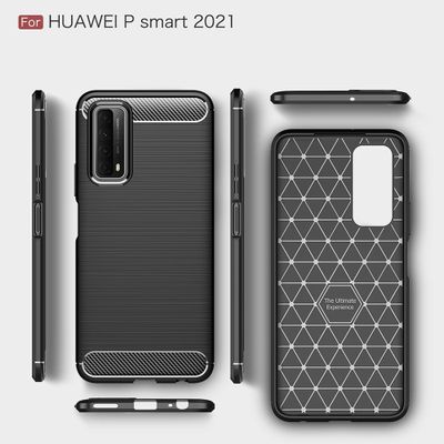 Cazy Rugged TPU Hoesje geschikt voor Huawei P Smart 2021 - Zwart