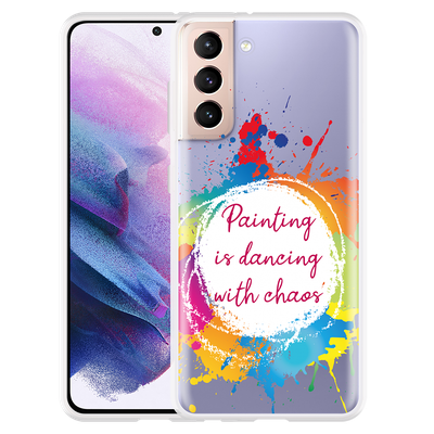 Cazy Hoesje geschikt voor Samsung Galaxy S21 - Painting
