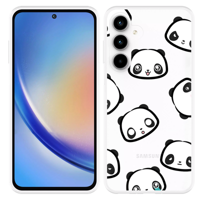 Cazy Hoesje geschikt voor Samsung Galaxy A35 Panda Emotions