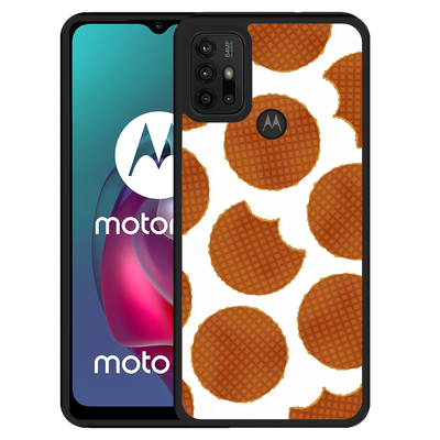 Cazy Hardcase hoesje geschikt voor Motorola Moto G10 - Stroopwafels