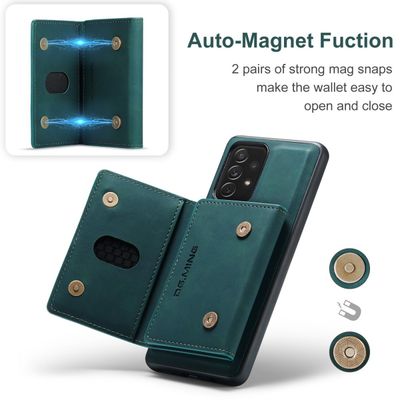 DG.MING DG Ming Samsung Galaxy A73 2 in 1 Magnetic Wallet Back Cover - (Blue)