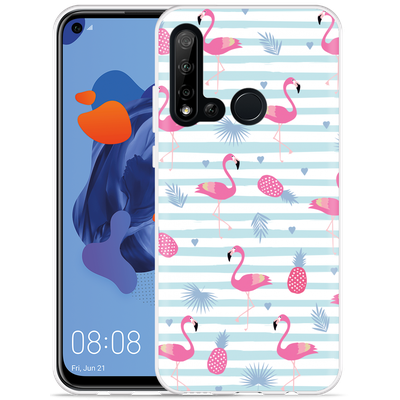 Cazy Hoesje geschikt voor Huawei P20 Lite 2019 - Flamingo Ananas