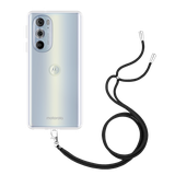 TPU Hoesje met Koord geschikt voor Motorola Edge 30 Pro - Transparant