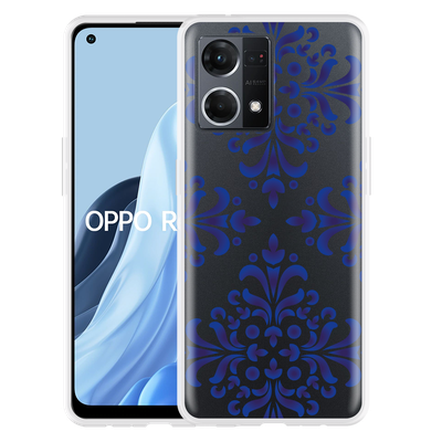 Cazy Hoesje geschikt voor Oppo Reno 7 - Delfts Blauw