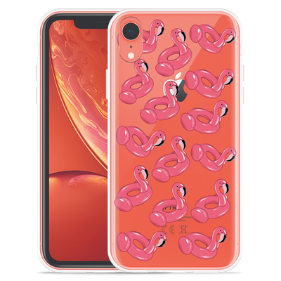Cazy Hoesje geschikt voor iPhone Xr - Inflatable Flamingos