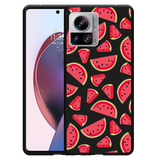 Hoesje Zwart geschikt voor Motorola Edge 30 Ultra - Watermeloen