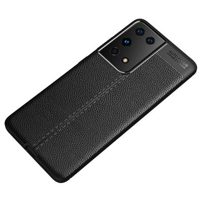 Cazy Hoesje geschikt voor Samsung Galaxy S21 Ultra - TPU Hoesje Soft Design - Zwart