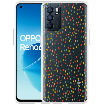 Cazy Hoesje geschikt voor Oppo Reno6 5G - Happy Dots