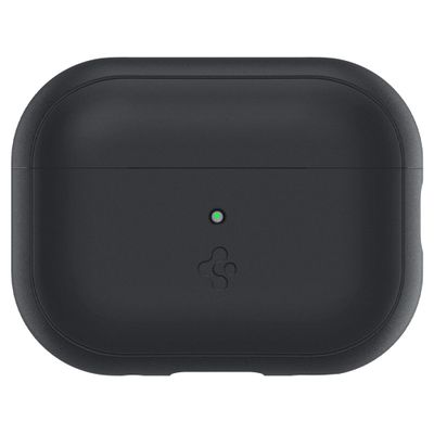 Hoesje geschikt voor Apple AirPods Pro 1 / Pro 2 - Spigen Silicone Fit Strap Case - Zwart