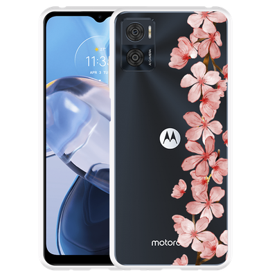 Cazy Hoesje geschikt voor Motorola Moto E22/E22i - Flower Branch