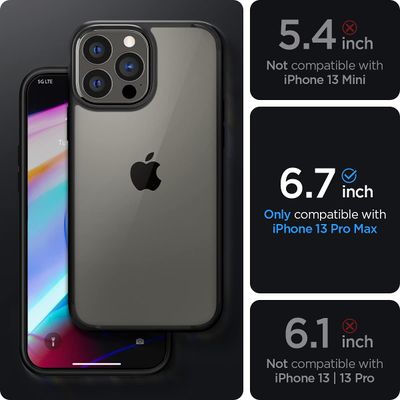 Hoesje geschikt voor iPhone 13 Pro Max Spigen Ultra Hybrid Case - Zwart