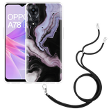 Hoesje met koord geschikt voor Oppo A78 5G Liquid Marble