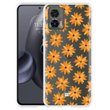 Hoesje geschikt voor Motorola Edge 30 Neo - Oranje Bloemen