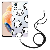 Hoesje met koord geschikt voor Xiaomi Redmi Note 12 Pro 4G Panda Emotions